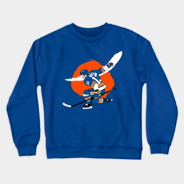 Mathew Barzal, New York Islanders Crewneck Sweatshirt by MDSmith29